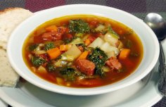 Portuguese Meat Pasta & Pea Soup Recipe