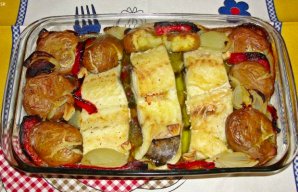 Portuguese Baked Cod with Olive Oil Recipe