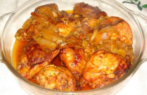 Portuguese Roasted Chicken with Mushrooms Recipe