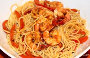 Portuguese Style Shrimp Spaghetti Recipe