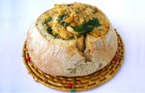 Portuguese Cod & Collard Greens Stuffed Bread Recipe