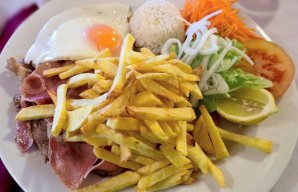 Portuguese Fried Eggs with Chouriço and Fries Recipe