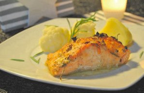 Portuguese Grilled Salmon with Pepper Vinaigrette Recipe