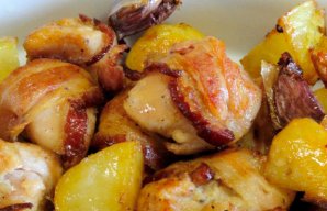 Portuguese Roasted Chicken with Bacon & Beer Recipe
