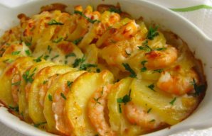 Portuguese Shrimp & Potato Gratin Recipe