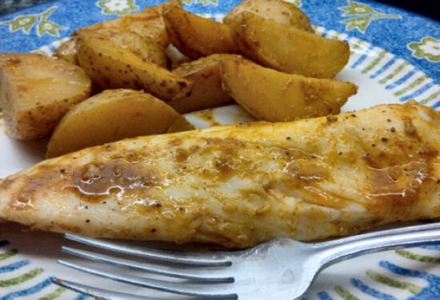It's a Portuguese fish dish with yummy potatoes.