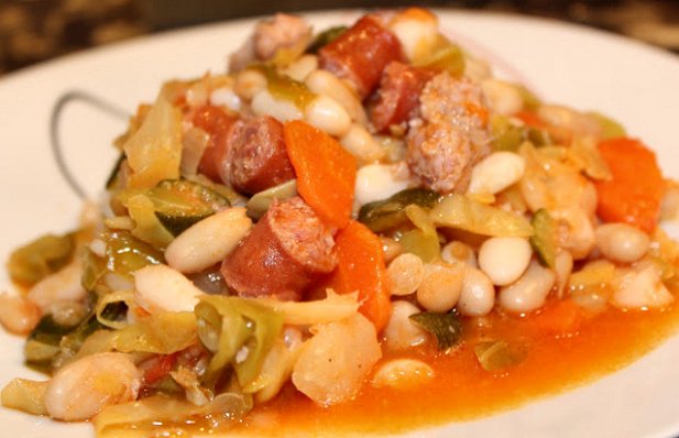 Portuguese Beans & Meat Stew Recipe - Portuguese Recipes