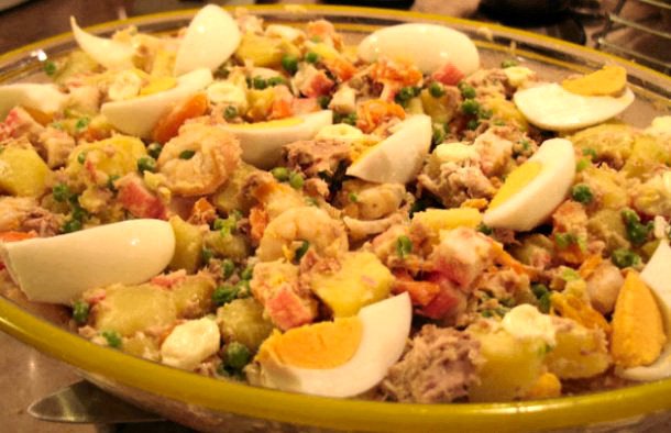 Many people in Portugal enjoy a Russian salad (salada Russa), specially during the warm summer months, enjoy.