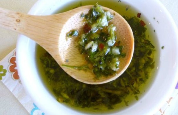 Portuguese chimichurri sauce (molho cru), has been used in Portuguese cuisine for many centuries, specifically on fish and meats.