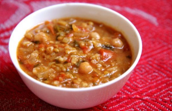 This hearty and nutritious Portuguese lentil and chickpea soup is very rich in flavor and perfect for any occasion.